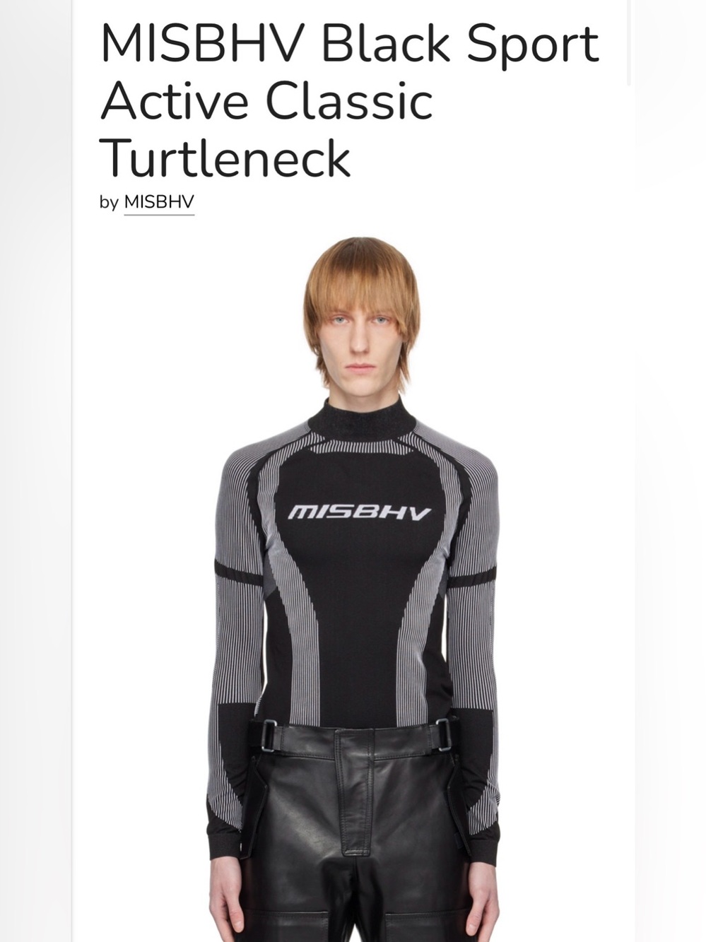 MISBHV Black Sport Classic Turtleneck